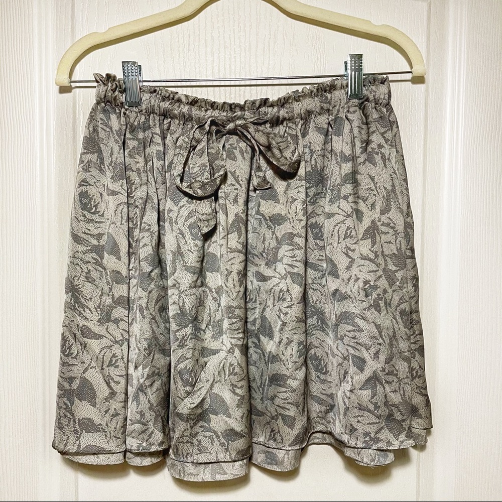 Talula double layered floral satin skirt